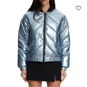 NOIZE Amber Metallic Short Puffer down filled Jacket large